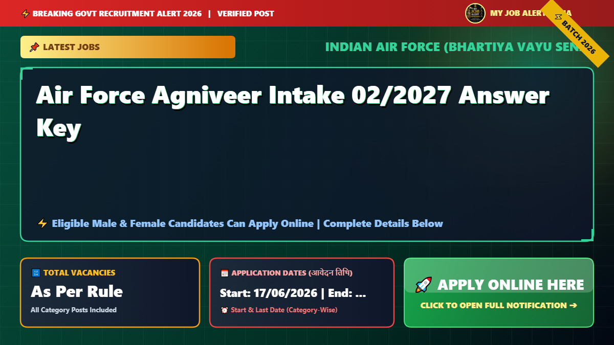 Air Force Agniveer Intake 02/2027 Answer Key