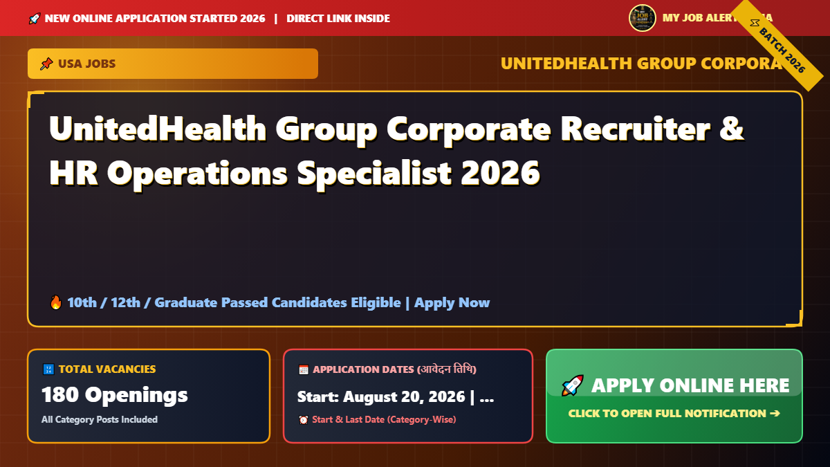 UnitedHealth Group Corporate Recruiter & HR Operations Specialist 2026