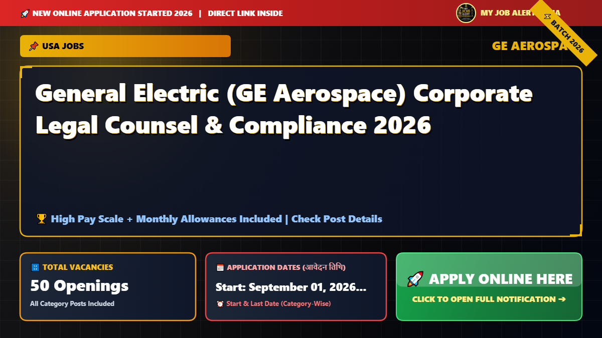 General Electric (GE Aerospace) Corporate Legal Counsel & Compliance 2026
