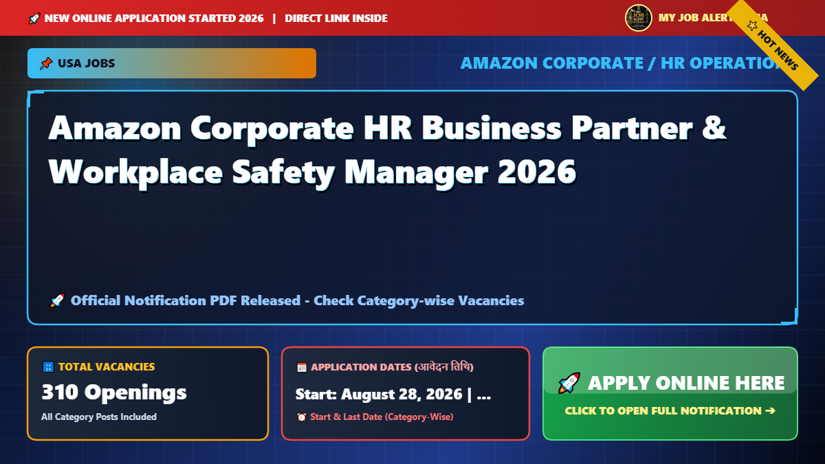 Amazon Corporate HR Business Partner & Workplace Safety Manager 2026