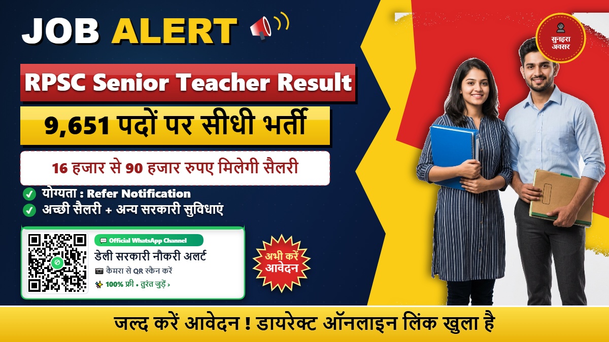 RPSC Senior Teacher (English, Urdu) Exam Result